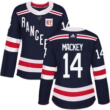 New York Rangers Women's Connor Mackey Adidas Authentic Navy Blue 2018 Winter Classic Home Jersey