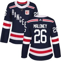 New York Rangers Women's Dave Maloney Adidas Authentic Navy Blue 2018 Winter Classic Home Jersey