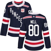 New York Rangers Women's Chris Nell Adidas Authentic Navy Blue 2018 Winter Classic Home Jersey