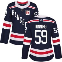 New York Rangers Women's Ty Ronning Adidas Authentic Navy Blue 2018 Winter Classic Home Jersey