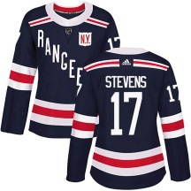 New York Rangers Women's Kevin Stevens Adidas Authentic Navy Blue 2018 Winter Classic Home Jersey