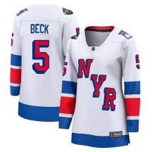 New York Rangers Women's Barry Beck Fanatics Branded Breakaway White 2024 Stadium Series Jersey