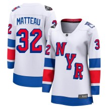 New York Rangers Women's Stephane Matteau Fanatics Branded Breakaway White 2024 Stadium Series Jersey