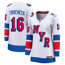 New York Rangers Women's Vincent Trocheck Fanatics Branded Breakaway White 2024 Stadium Series Jersey