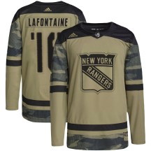 New York Rangers Men's Pat Lafontaine Adidas Authentic Camo Military Appreciation Practice Jersey