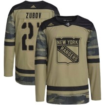 New York Rangers Men's Sergei Zubov Adidas Authentic Camo Military Appreciation Practice Jersey
