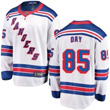 New York Rangers Youth Sean Day Fanatics Branded Breakaway White Away Jersey