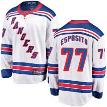 New York Rangers Youth Phil Esposito Fanatics Branded Breakaway White Away Jersey