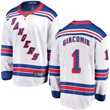 New York Rangers Youth Eddie Giacomin Fanatics Branded Breakaway White Away Jersey