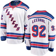 New York Rangers Youth Dawson Leedahl Fanatics Branded Breakaway White Away Jersey