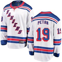 New York Rangers Youth Nic Petan Fanatics Branded Breakaway White Away Jersey