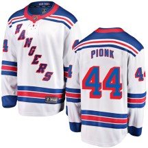New York Rangers Youth Neal Pionk Fanatics Branded Breakaway White Away Jersey