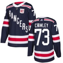 New York Rangers Youth Brandon Crawley Adidas Authentic Navy Blue 2018 Winter Classic Home Jersey