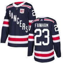 New York Rangers Youth Bobby Farnham Adidas Authentic Navy Blue 2018 Winter Classic Home Jersey
