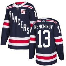 New York Rangers Youth Sergei Nemchinov Adidas Authentic Navy Blue 2018 Winter Classic Home Jersey