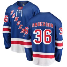 New York Rangers Youth Glenn Anderson Fanatics Branded Breakaway Blue Home Jersey