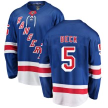 New York Rangers Youth Barry Beck Fanatics Branded Breakaway Blue Home Jersey