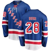 New York Rangers Youth Tie Domi Fanatics Branded Breakaway Blue Home Jersey