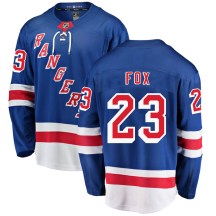 New York Rangers Youth Adam Fox Fanatics Branded Breakaway Blue Home Jersey