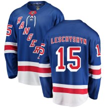 New York Rangers Youth Jake Leschyshyn Fanatics Branded Breakaway Blue Home Jersey