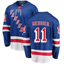 New York Rangers Youth Mark Messier Fanatics Branded Breakaway Blue Home Jersey