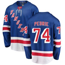 New York Rangers Youth Vince Pedrie Fanatics Branded Breakaway Blue Home Jersey