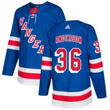 New York Rangers Men's Glenn Anderson Adidas Authentic Royal Jersey
