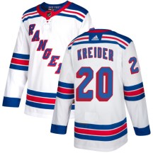 New York Rangers Men's Chris Kreider Adidas Authentic White Jersey