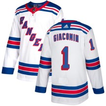New York Rangers Men's Eddie Giacomin Adidas Authentic White Jersey
