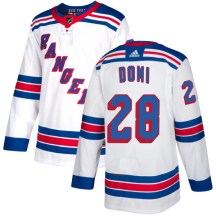 New York Rangers Men's Tie Domi Adidas Authentic White Jersey