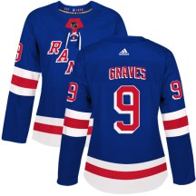 New York Rangers Women's Adam Graves Adidas Authentic Royal Blue Home Jersey