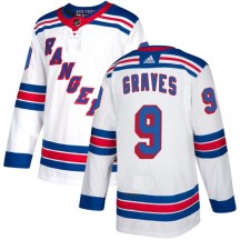 New York Rangers Youth Adam Graves Adidas Authentic White Away Jersey