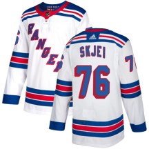 New York Rangers Women's Brady Skjei Adidas Authentic White Away Jersey