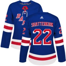 New York Rangers Women's Kevin Shattenkirk Adidas Authentic Royal Blue Home Jersey
