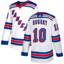 New York Rangers Youth Ron Duguay Adidas Authentic White Away Jersey