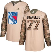 New York Rangers Youth Anthony DeAngelo Adidas Authentic Camo Veterans Day Practice Jersey