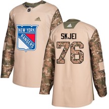 New York Rangers Men's Brady Skjei Adidas Authentic Camo Veterans Day Practice Jersey