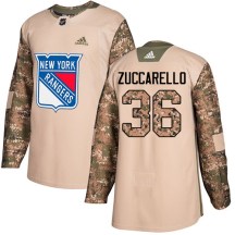 New York Rangers Men's Mats Zuccarello Adidas Authentic Camo Veterans Day Practice Jersey