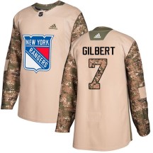 New York Rangers Men's Rod Gilbert Adidas Authentic Camo Veterans Day Practice Jersey