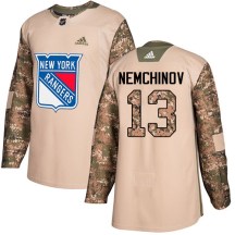 New York Rangers Youth Sergei Nemchinov Adidas Authentic Camo Veterans Day Practice Jersey