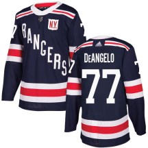 New York Rangers Youth Anthony DeAngelo Adidas Authentic Navy Blue 2018 Winter Classic Jersey