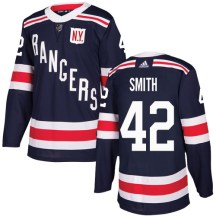 New York Rangers Youth Brendan Smith Adidas Authentic Navy Blue 2018 Winter Classic Jersey