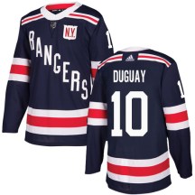 New York Rangers Youth Ron Duguay Adidas Authentic Navy Blue 2018 Winter Classic Jersey
